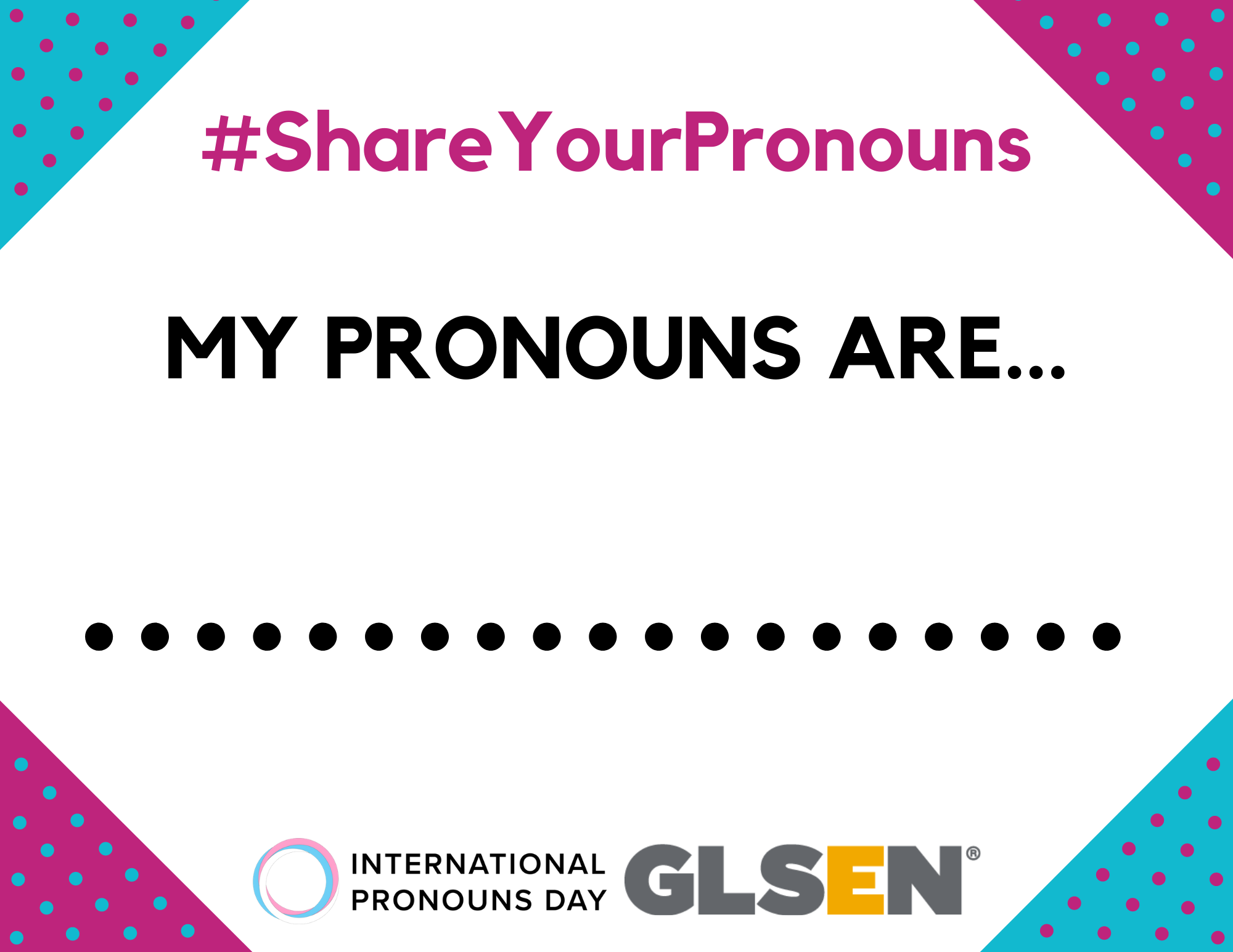 International Pronouns Day GLSEN